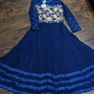 blue Indian anarkali dress -XL